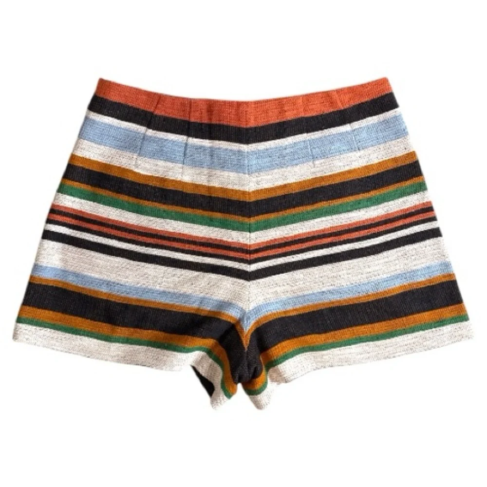 Veronica Beard Jazmin Striped High-Waist Shorts Size 10 EUC $350+ - Picture 6 of 12
